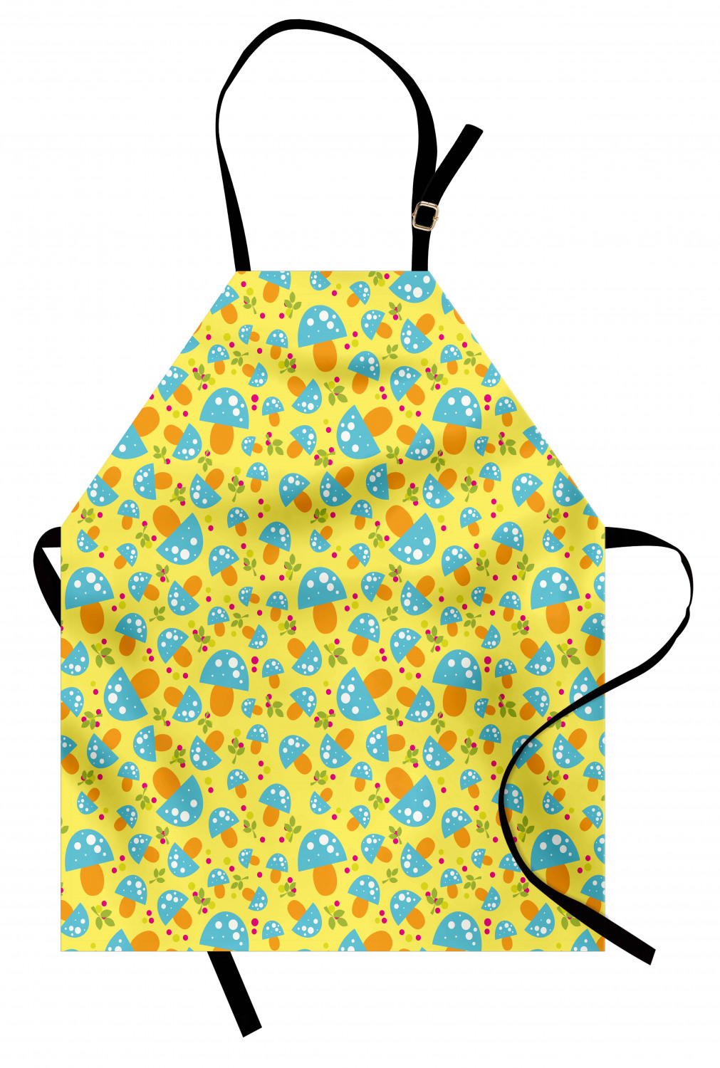 Apron Bib Adjustable Black Strap for Garden Cooking Standard Size Ambesonne