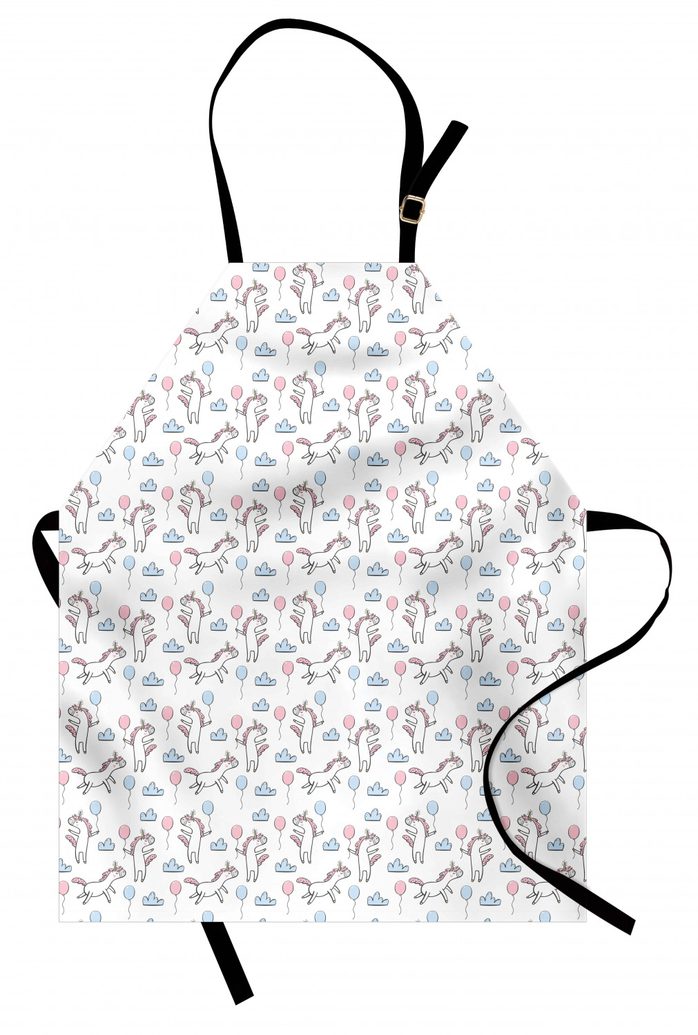 Apron with Adjustable Neck Strap Gardening Cooking Unisex Outdoor Use Ambesonne