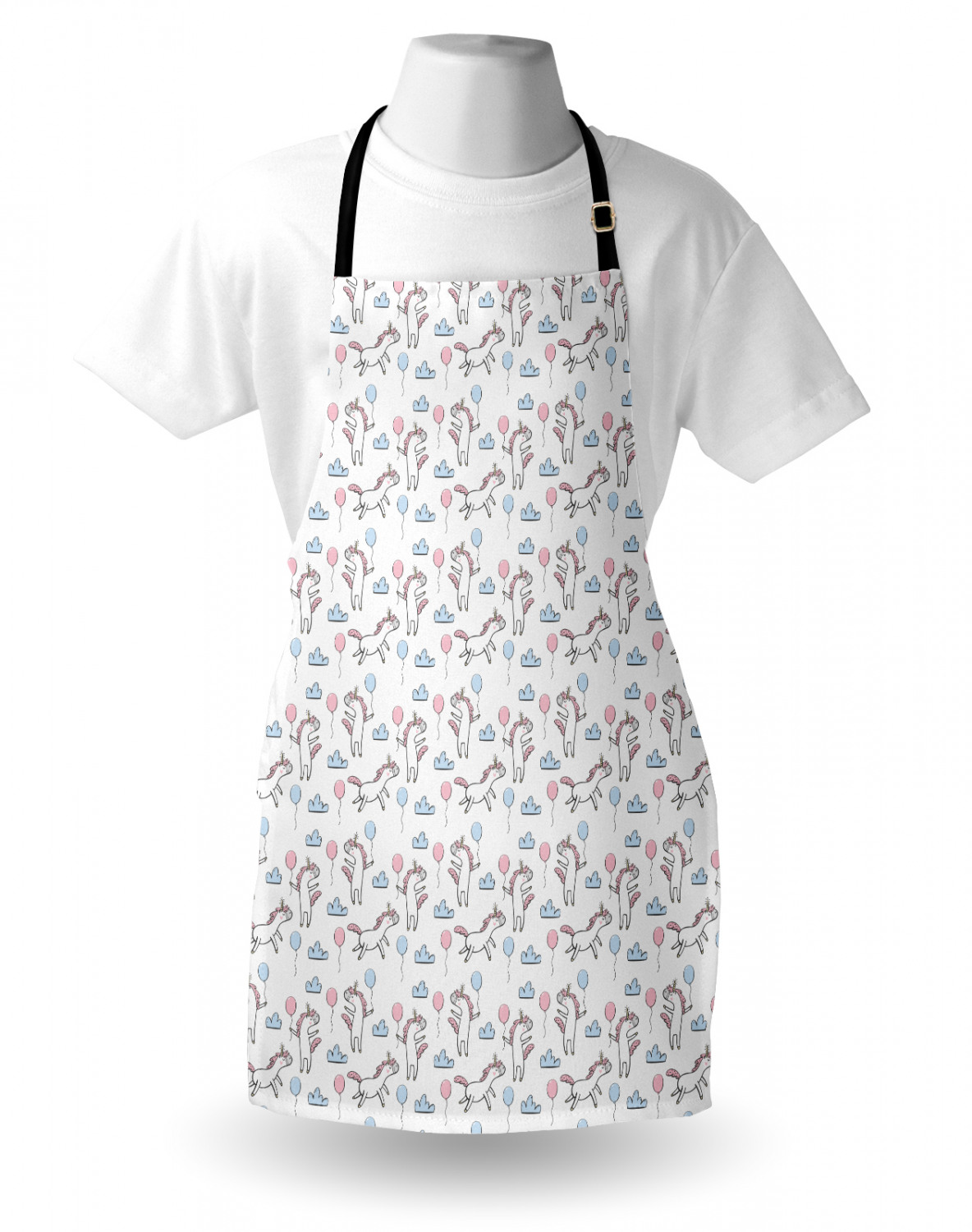 Apron with Adjustable Neck Strap Gardening Cooking Unisex Outdoor Use Ambesonne