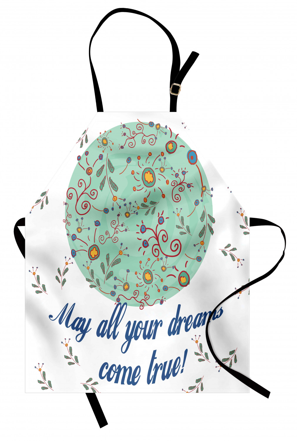 Apron with Adjustable Neck Strap Gardening Cooking Unisex Outdoor Use Ambesonne