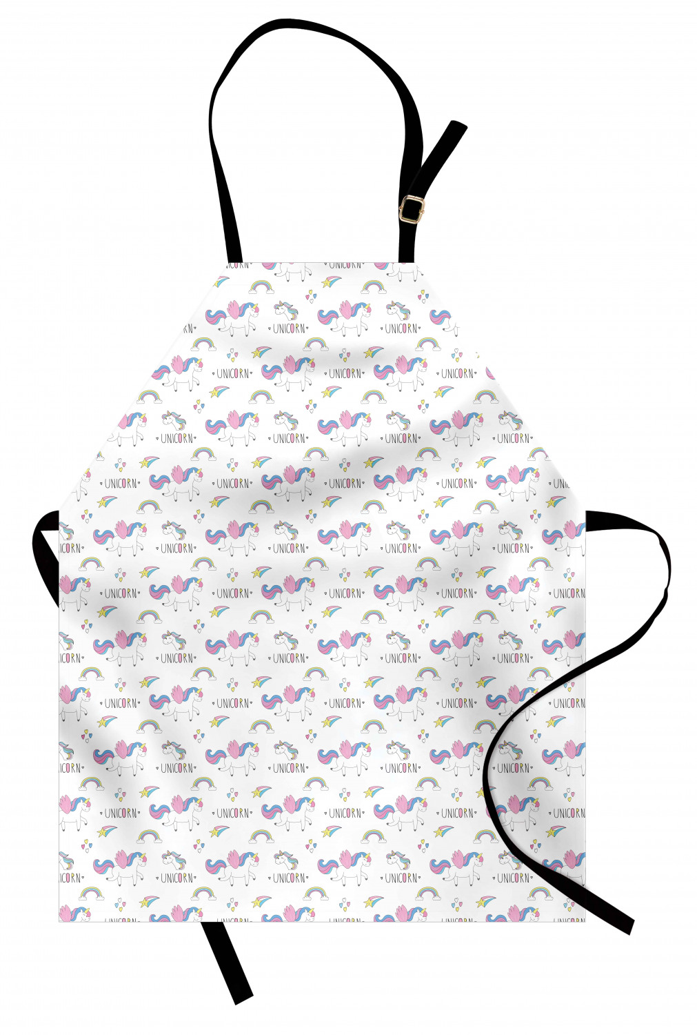 Apron with Adjustable Neck Strap Gardening Cooking Unisex Outdoor Use Ambesonne