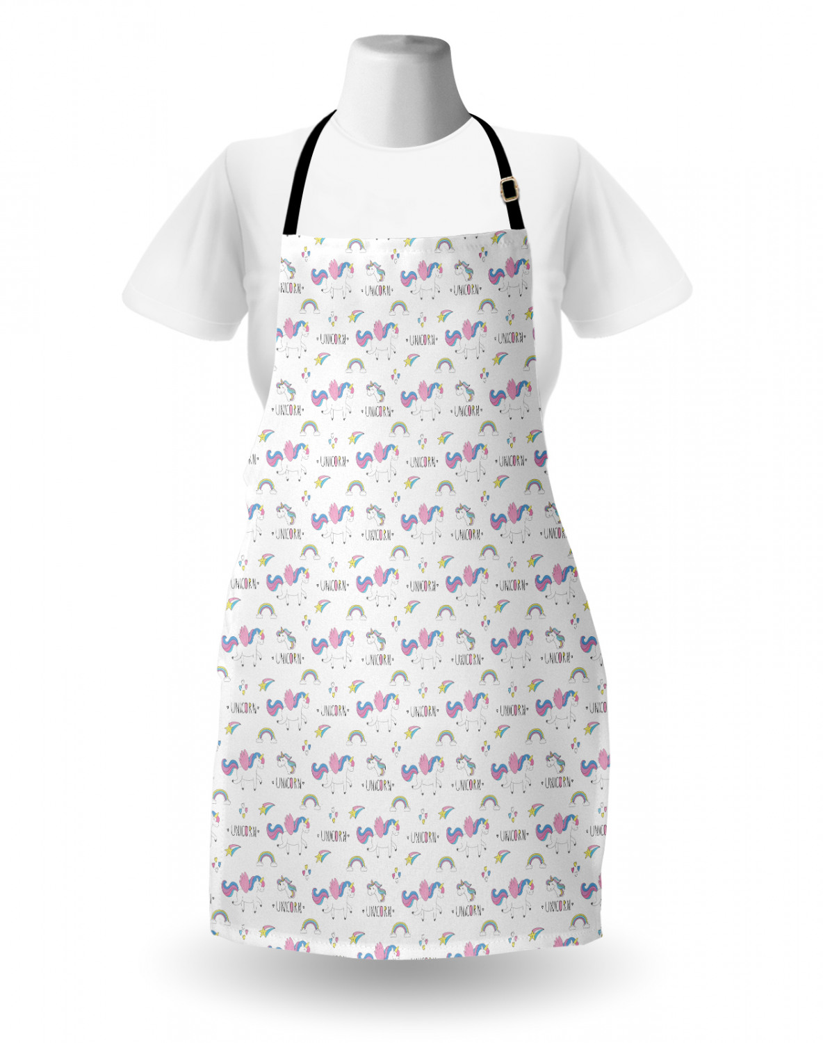 Apron with Adjustable Neck Strap Gardening Cooking Unisex Outdoor Use Ambesonne