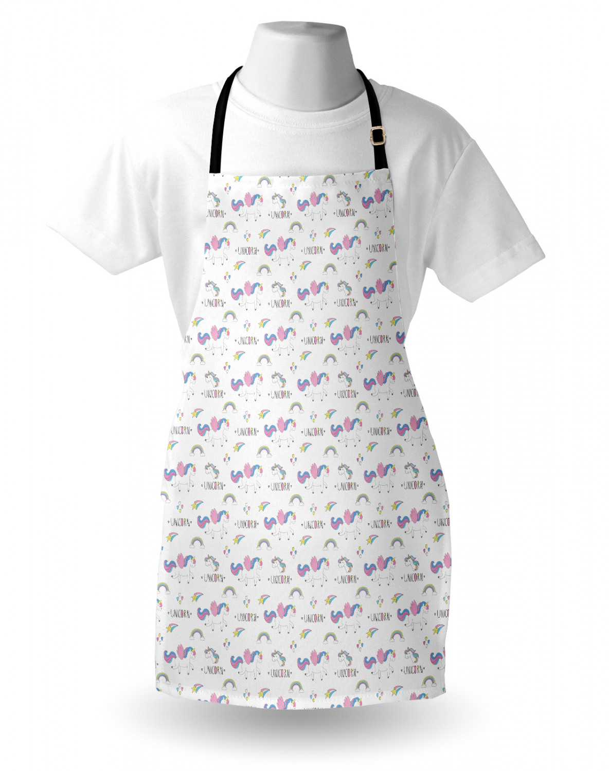 Apron with Adjustable Neck Strap Gardening Cooking Unisex Outdoor Use Ambesonne