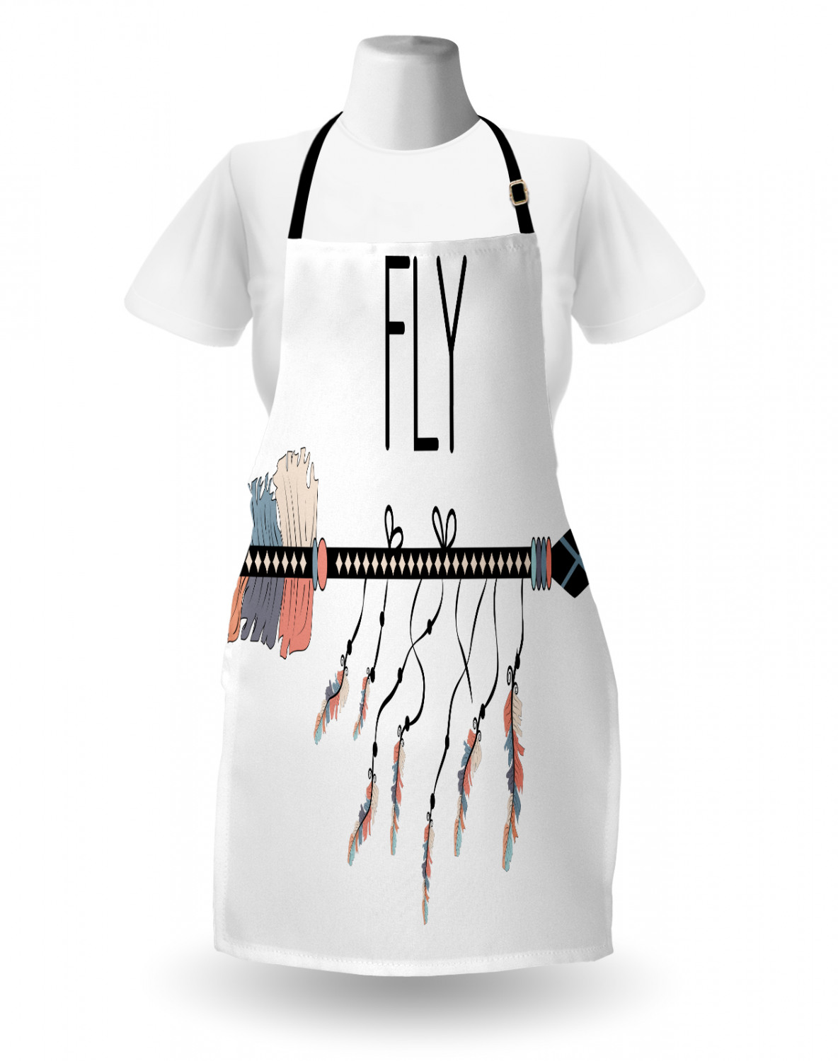 Apron with Adjustable Neck Strap Gardening Cooking Unisex Outdoor Use Ambesonne