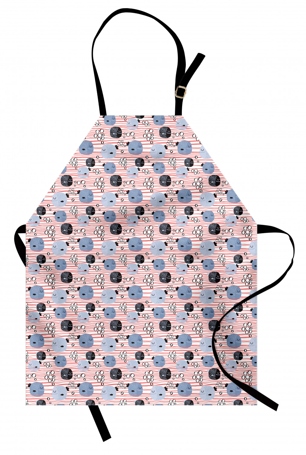 Apron with Adjustable Neck Strap Gardening Cooking Unisex Outdoor Use Ambesonne