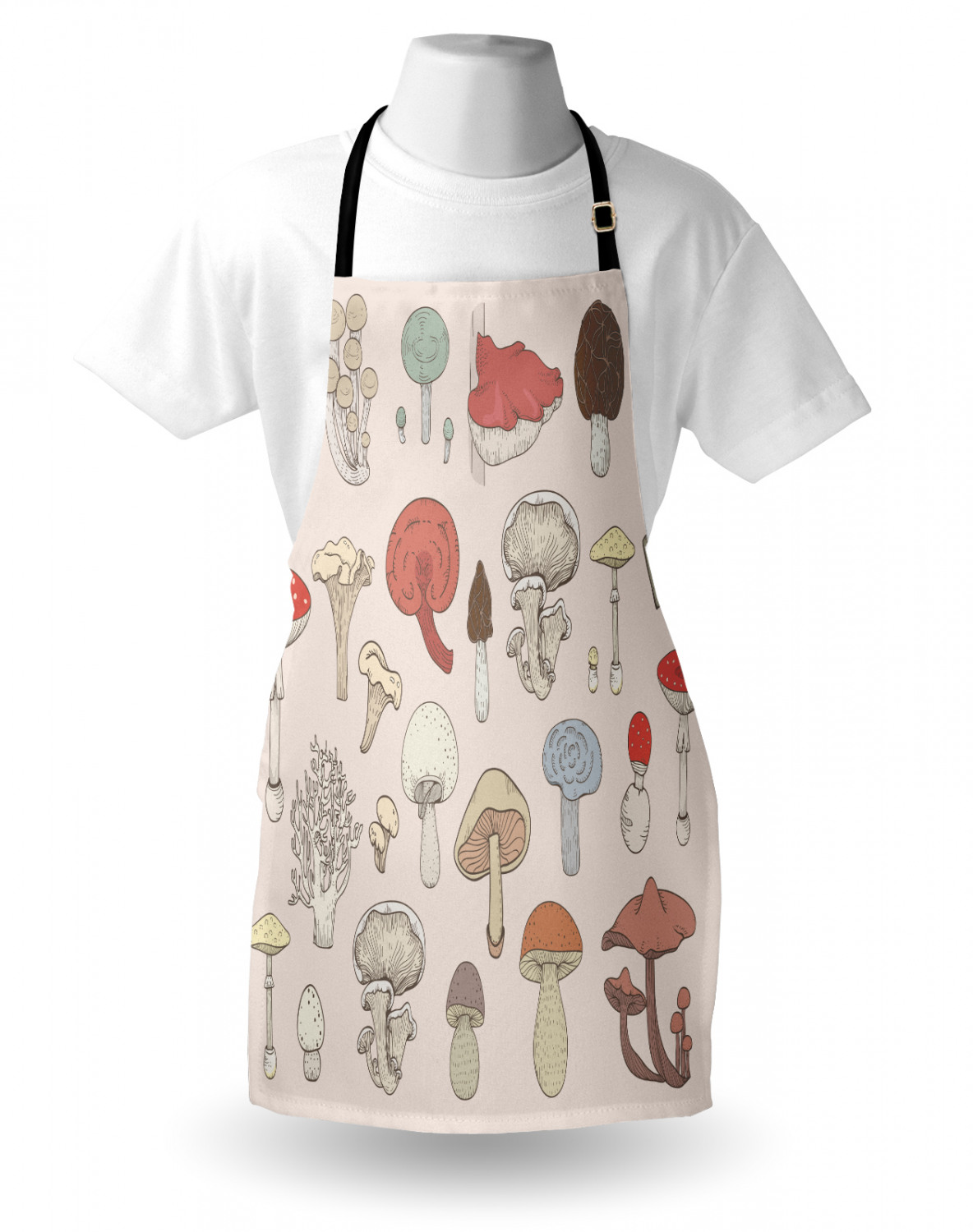 Apron with Adjustable Neck Strap Gardening Cooking Unisex Outdoor Use Ambesonne