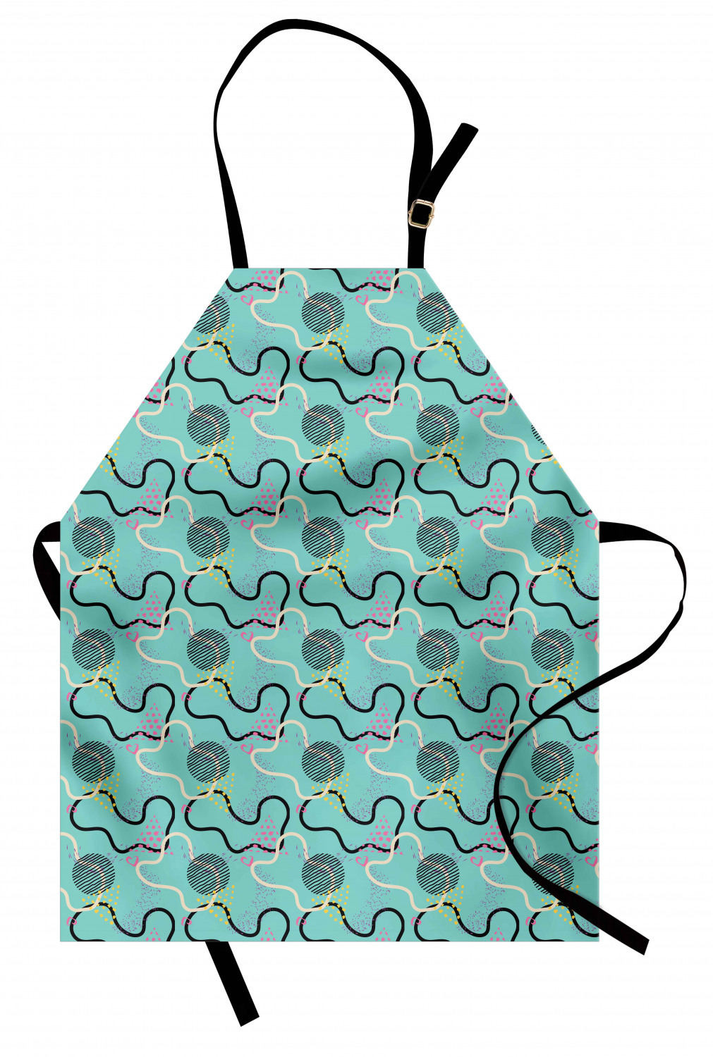 Apron with Adjustable Neck Strap Gardening Cooking Unisex Outdoor Use Ambesonne