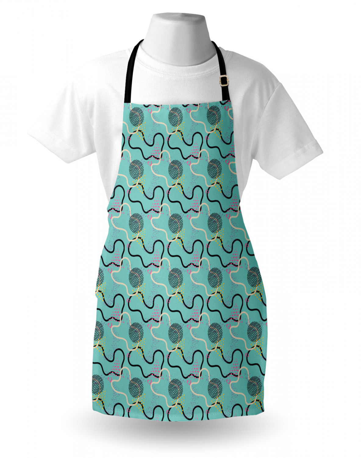 Apron with Adjustable Neck Strap Gardening Cooking Unisex Outdoor Use Ambesonne