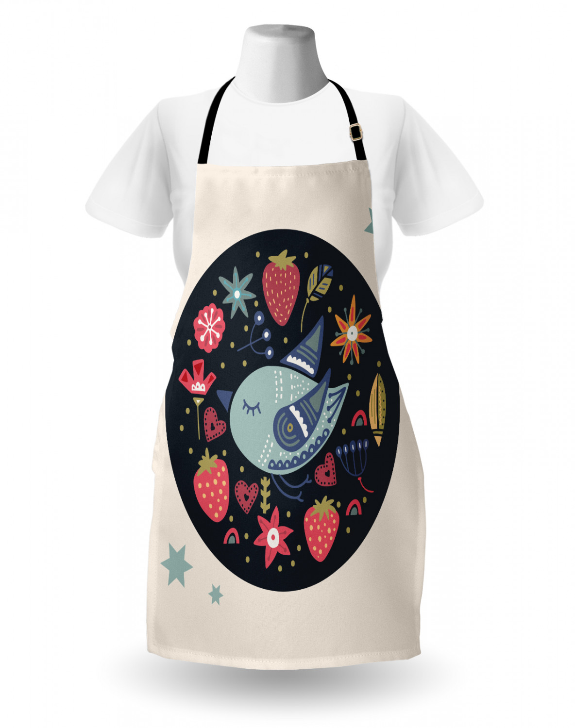 Ambesonne Indoor Use Apron Bib Adjustable Neck Strap for Gardening and Cooking