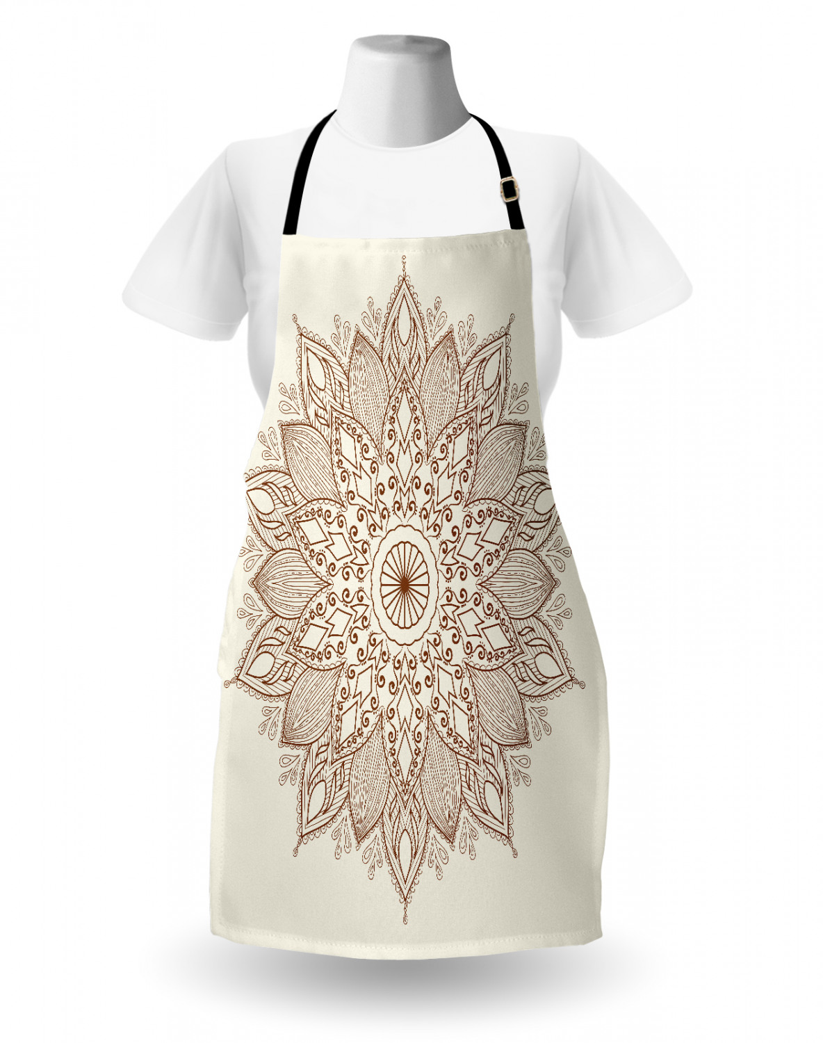 Ambesonne Retro Apron Unisex Kitchen Bib with Adjustable Neck Cooking Baking