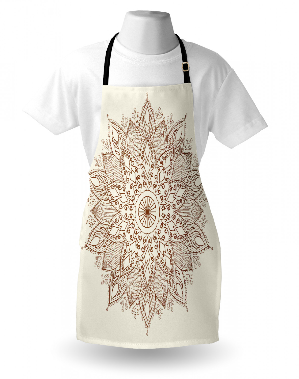 Ambesonne Retro Apron Unisex Kitchen Bib with Adjustable Neck Cooking Baking