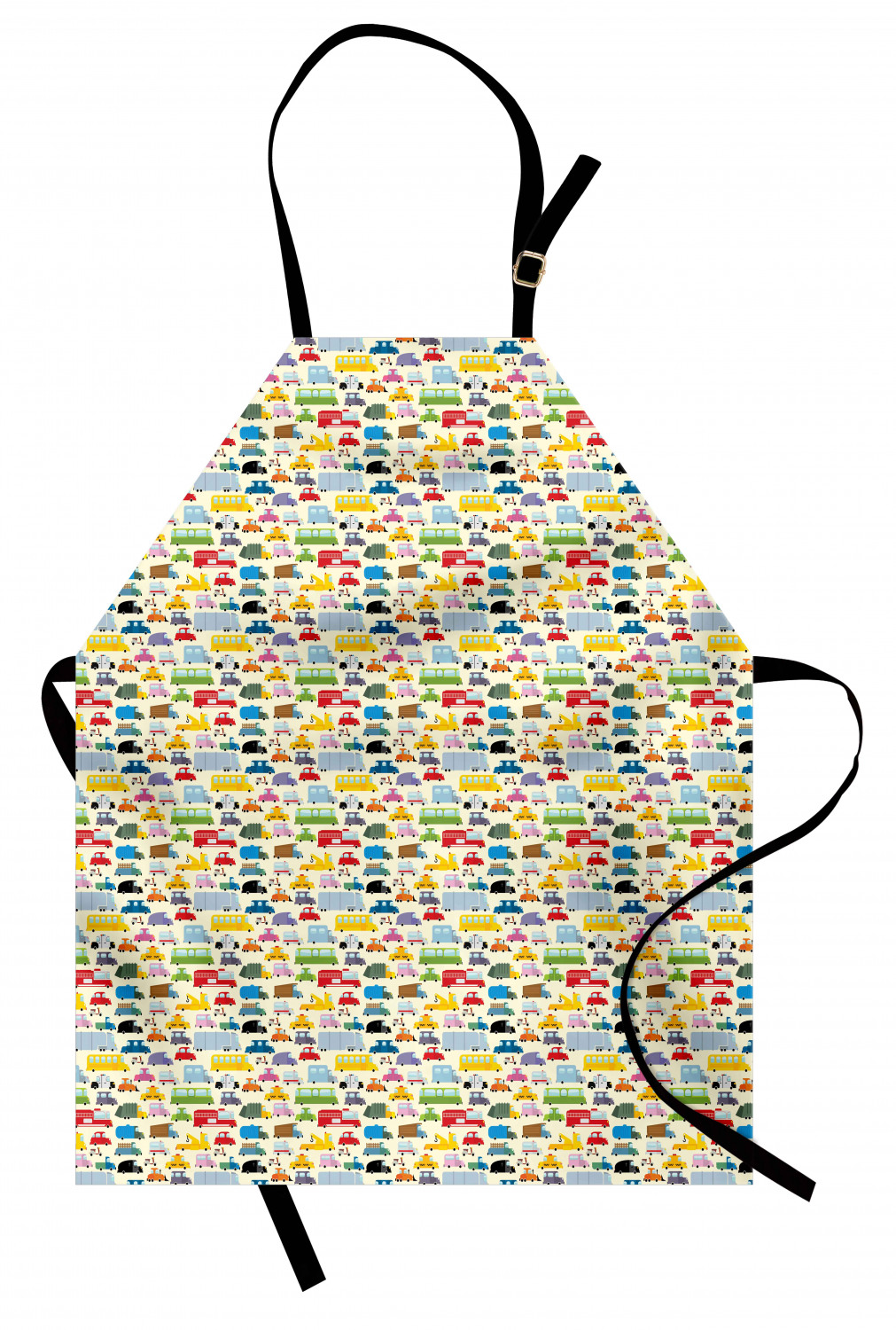 Ambesonne Apron Adjustable Black Strap for Gardening and Cooking Standard Size