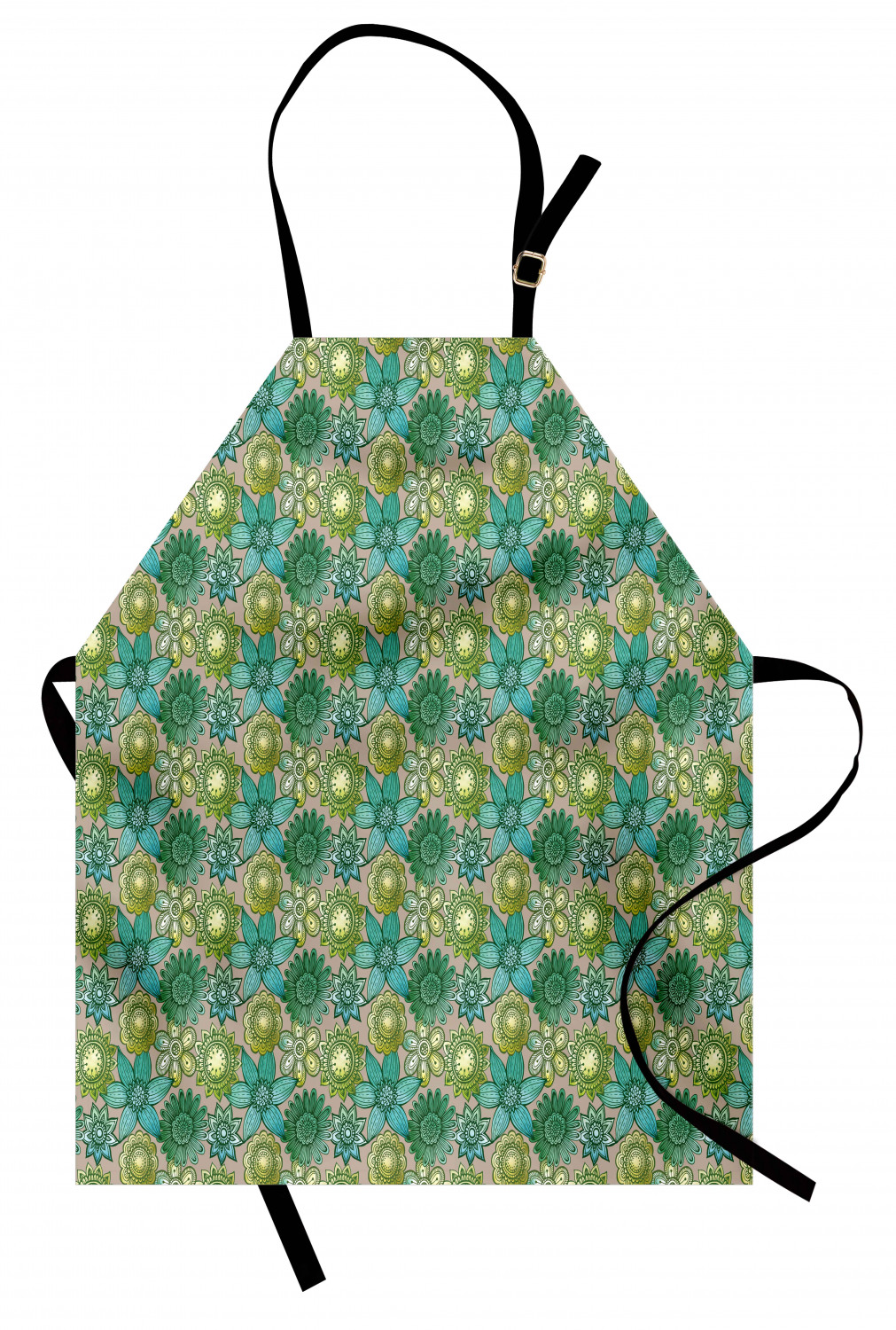 Ambesonne Apron Adjustable Black Strap for Gardening and Cooking Standard Size