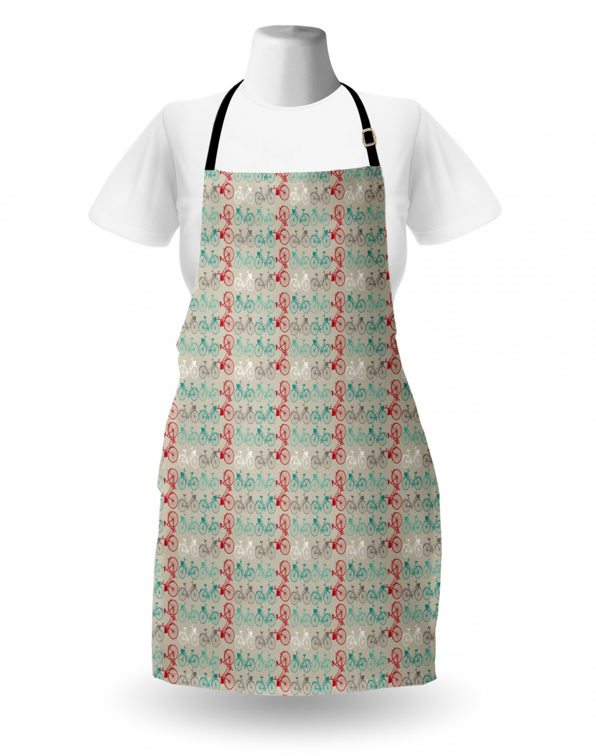 Ambesonne Apron Adjustable Black Strap for Gardening and Cooking Standard Size