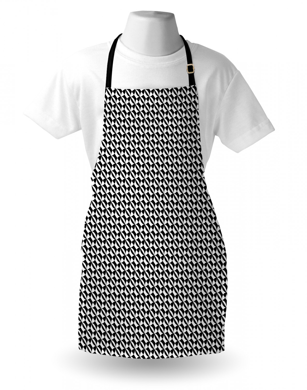 Ambesonne Apron Adjustable Black Strap for Gardening and Cooking Standard Size