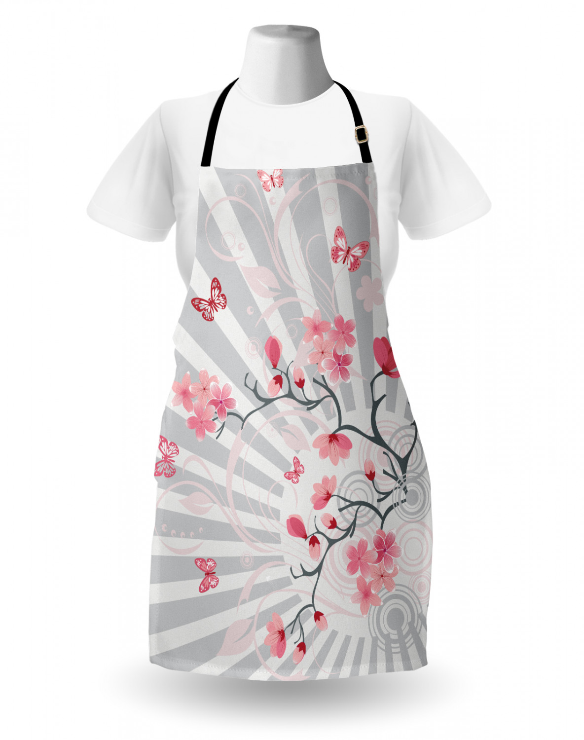 Ambesonne Flower Apron Unisex Kitchen Bib with Adjustable Neck Cooking Baking - Bild 23 von 183