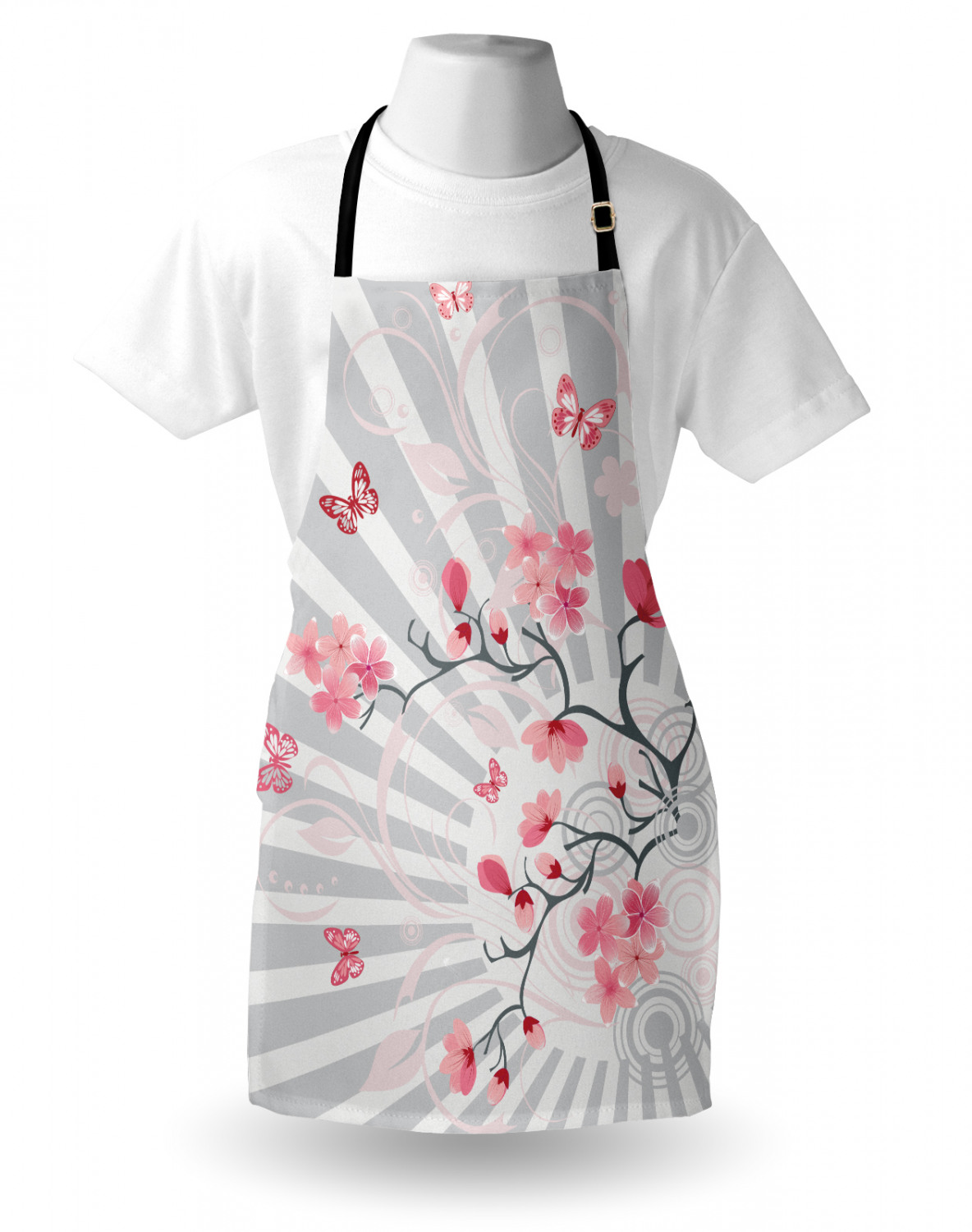 Ambesonne Flower Apron Unisex Kitchen Bib with Adjustable Neck Cooking Baking - Bild 24 von 183