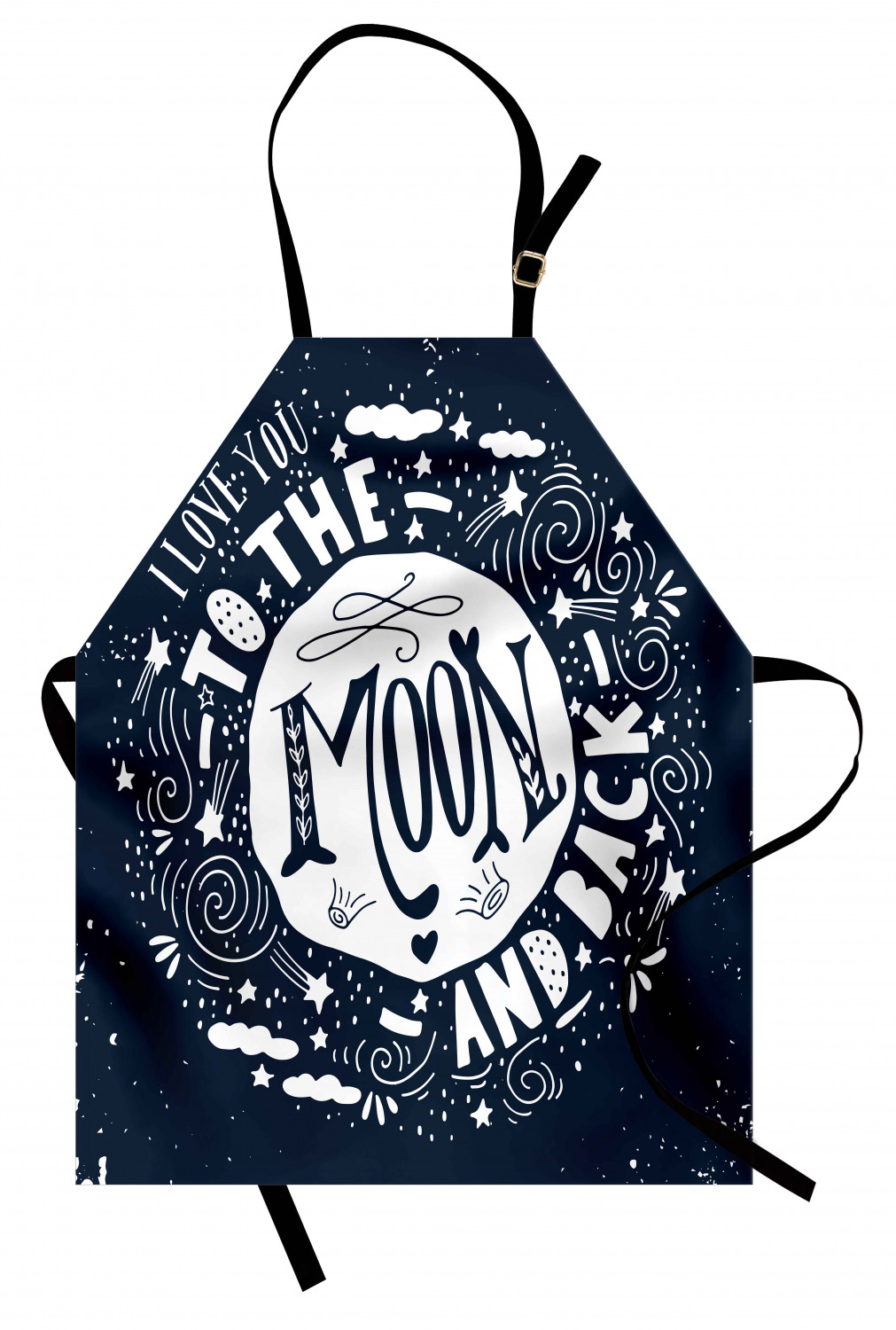 Ambesonne Moon Kids Apron Boys Girls Apron Bib Cooking & Painting