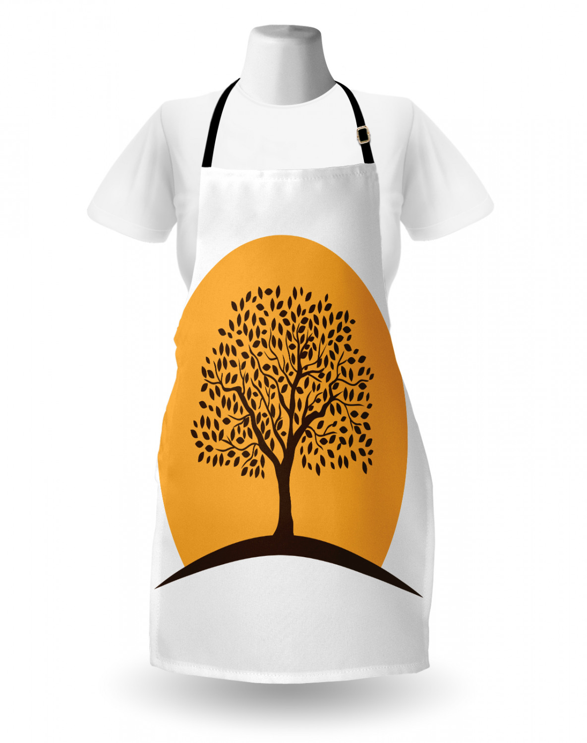 Ambesonne Apron with Adjustable Black Strap for Cooking Unisex Washable