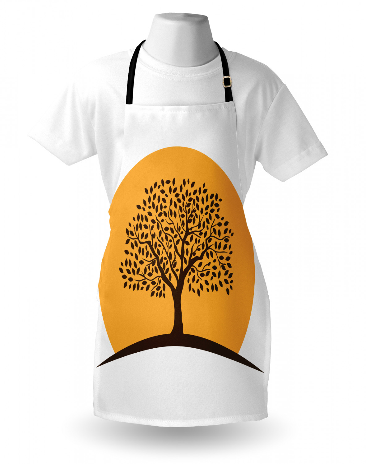 Ambesonne Apron with Adjustable Black Strap for Cooking Unisex Washable