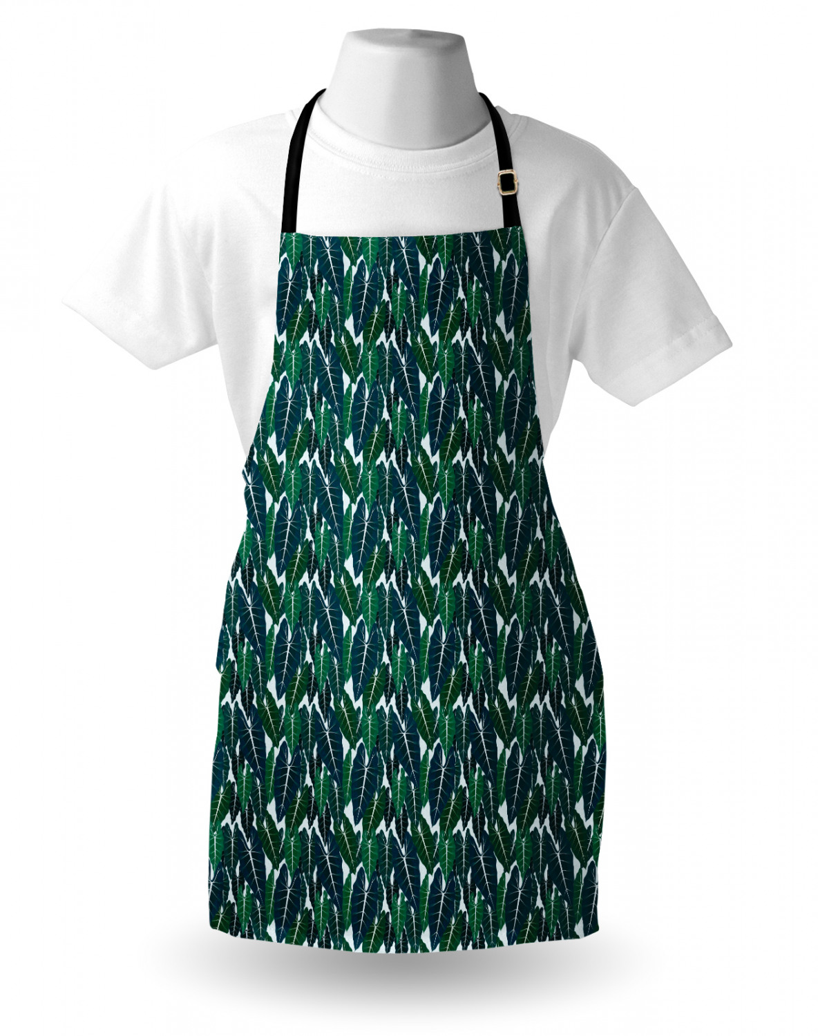 Ambesonne Apron Adjustable Black Strap for Gardening and Cooking Standard Size