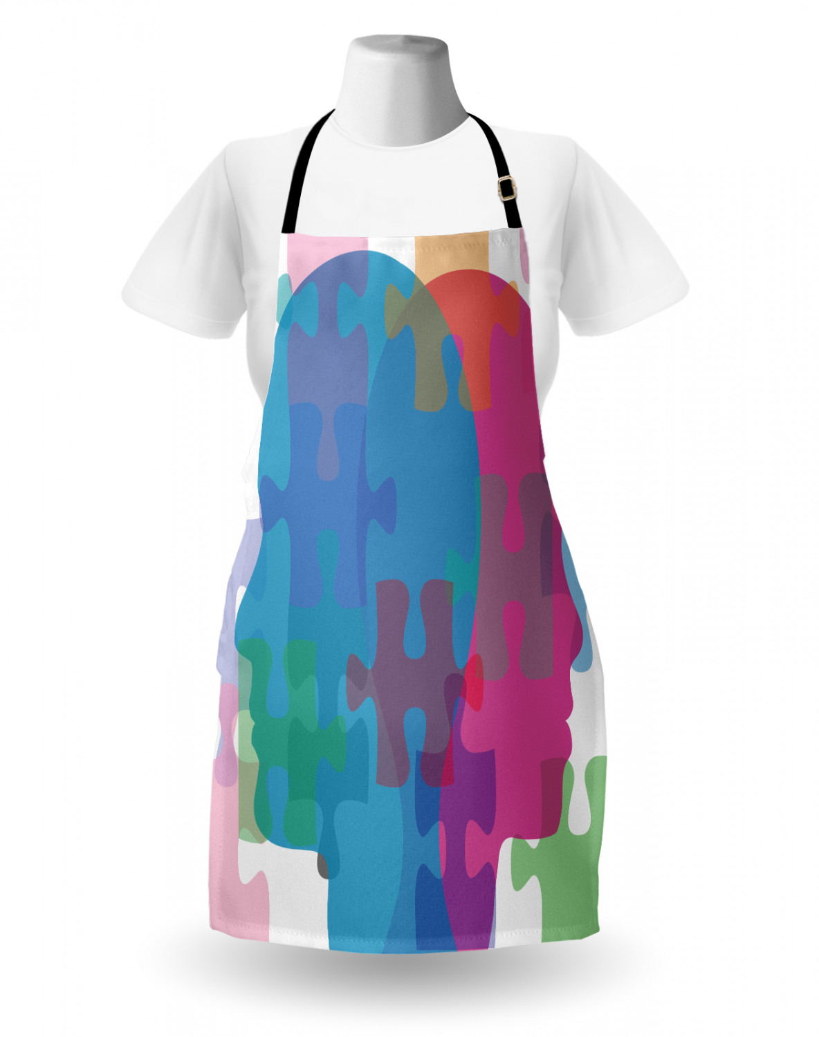 Ambesonne Apron with Adjustable Black Strap for Cooking Unisex Washable