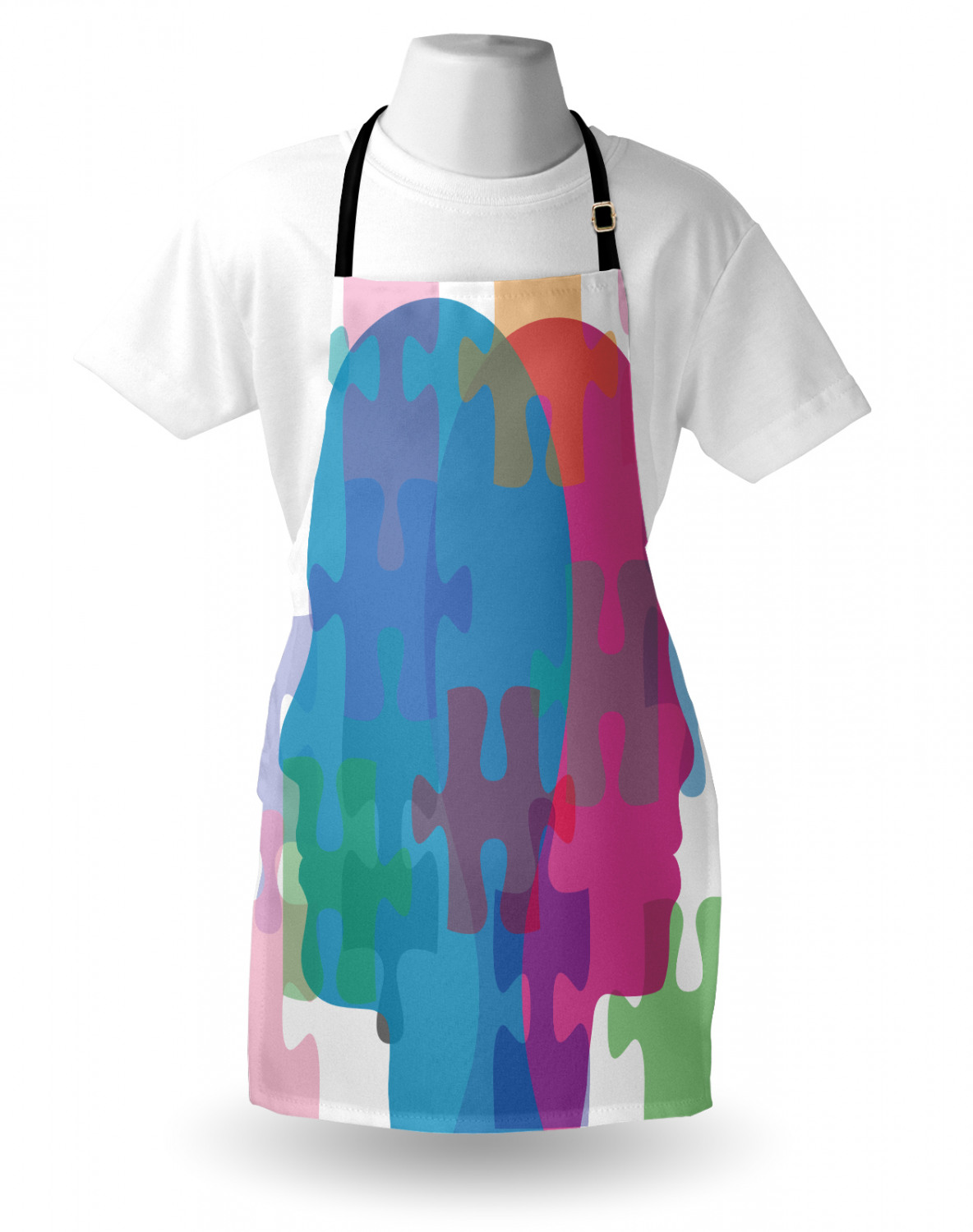 Ambesonne Apron with Adjustable Black Strap for Cooking Unisex Washable