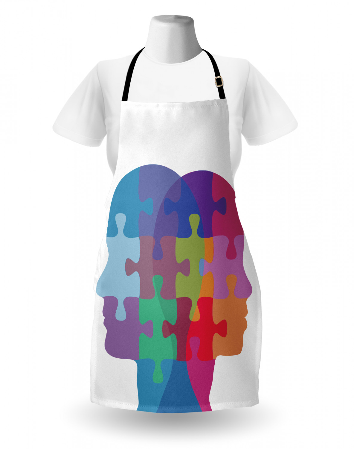 Ambesonne Apron with Adjustable Black Strap for Cooking Unisex Washable