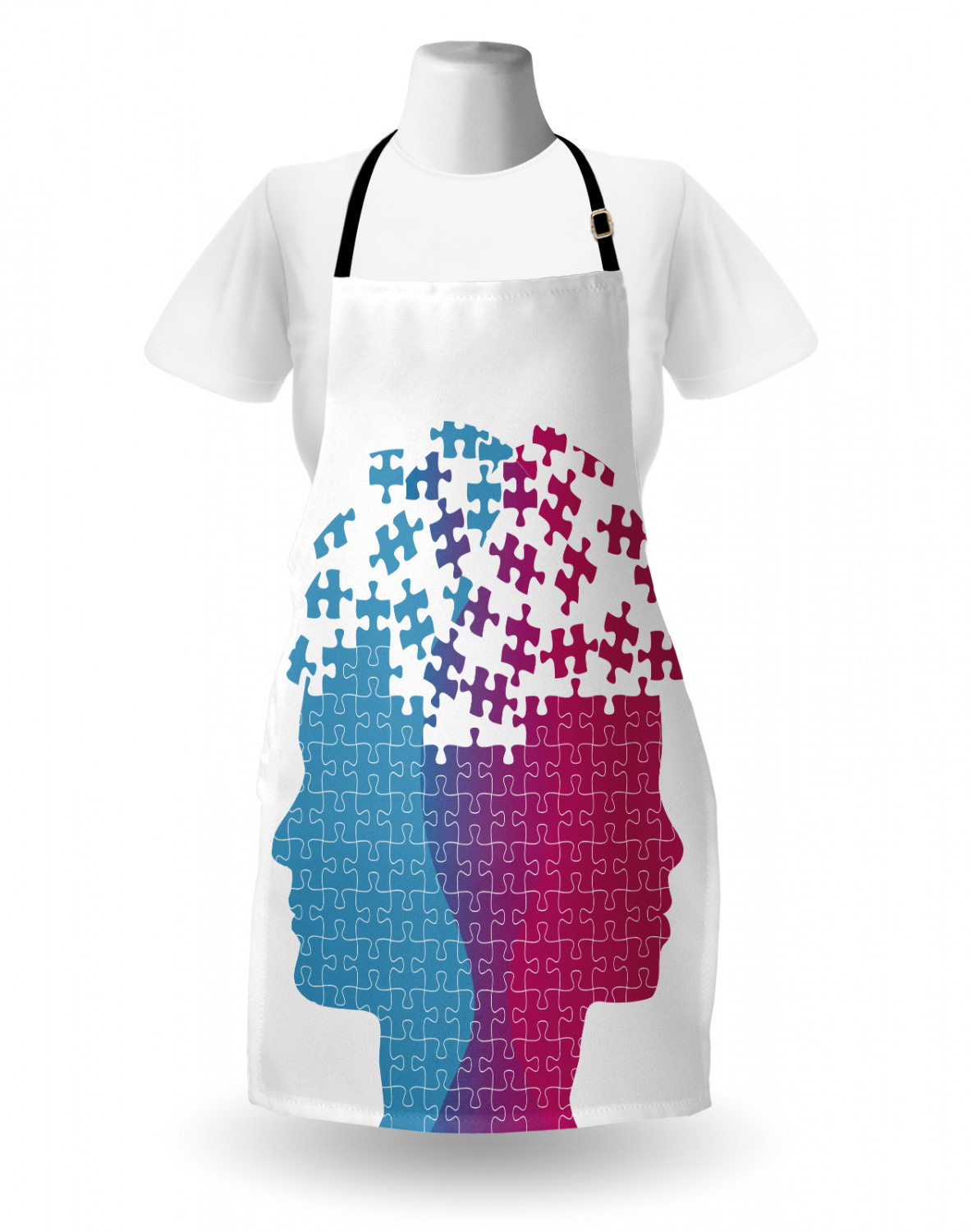 Ambesonne Apron with Adjustable Black Strap for Cooking Unisex Washable