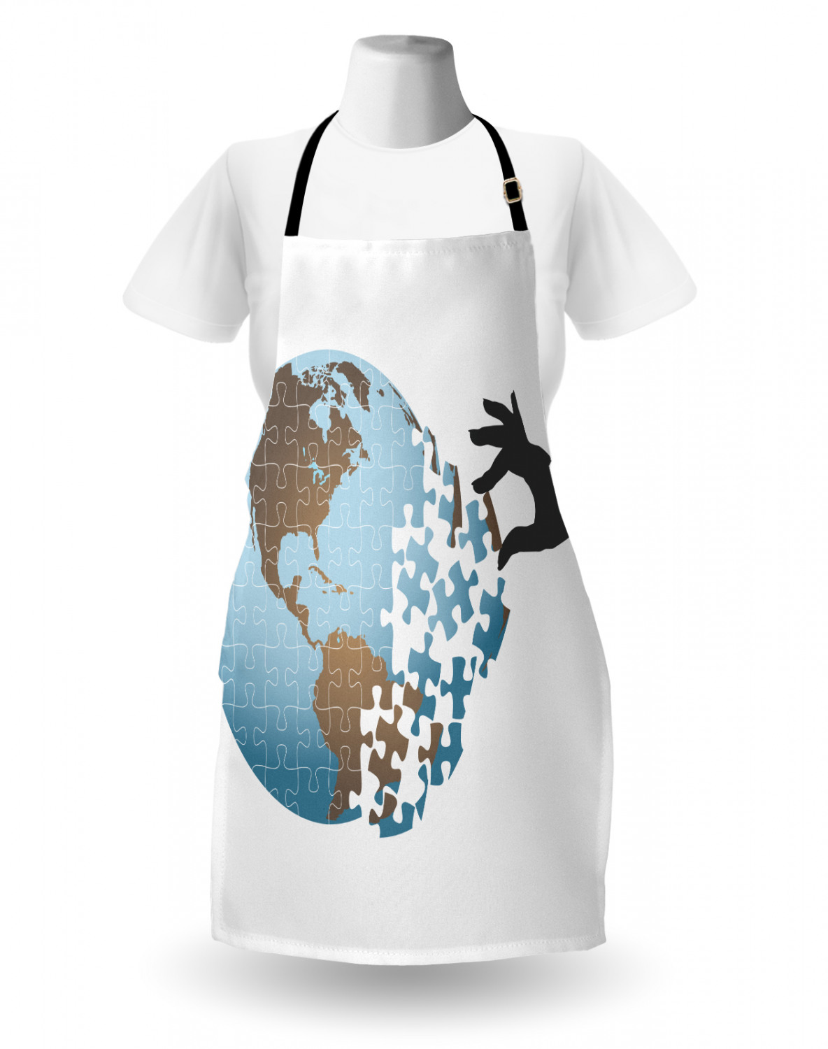 Ambesonne Apron with Adjustable Black Strap for Cooking Unisex Washable