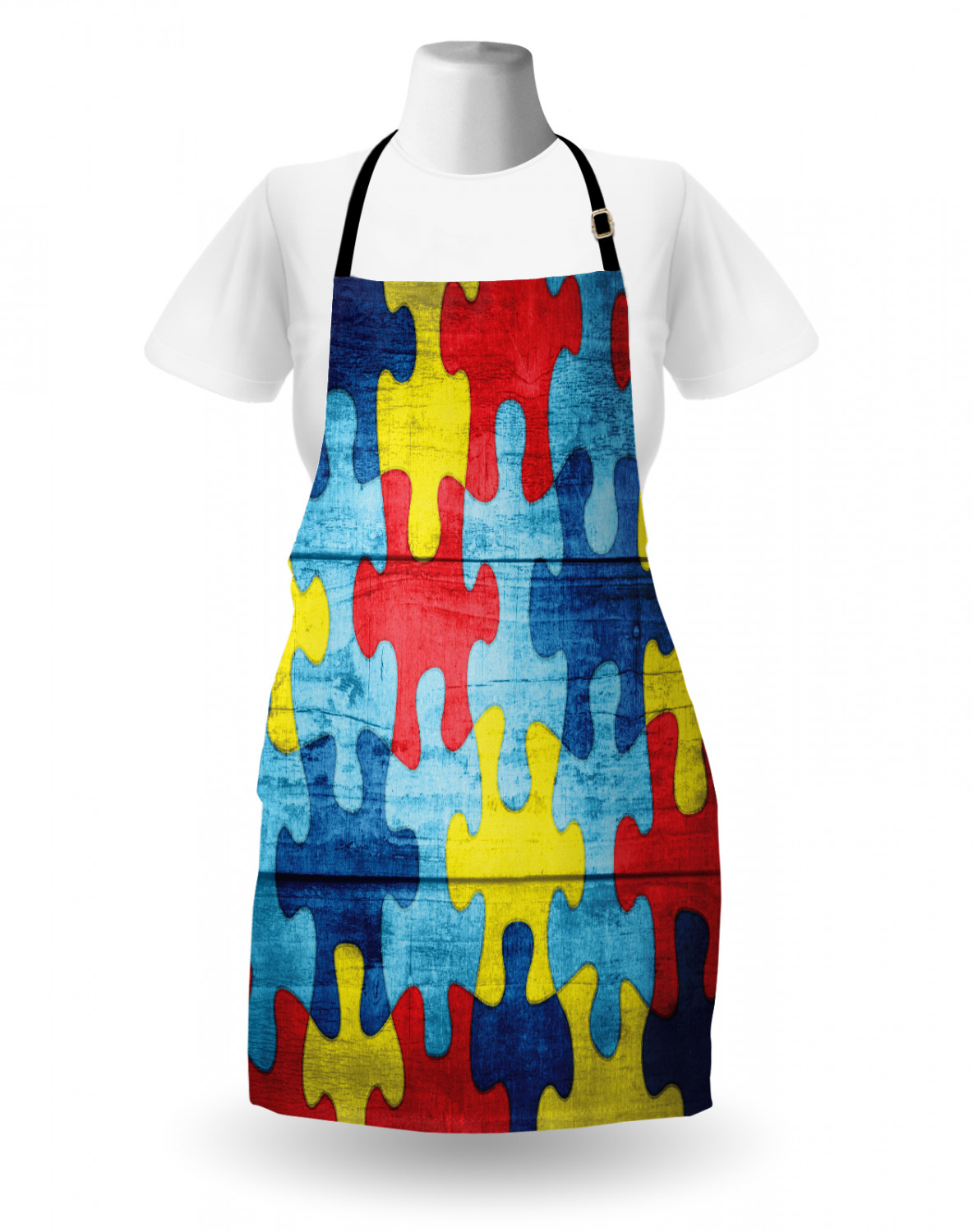 Ambesonne Apron with Adjustable Black Strap for Cooking Unisex Washable