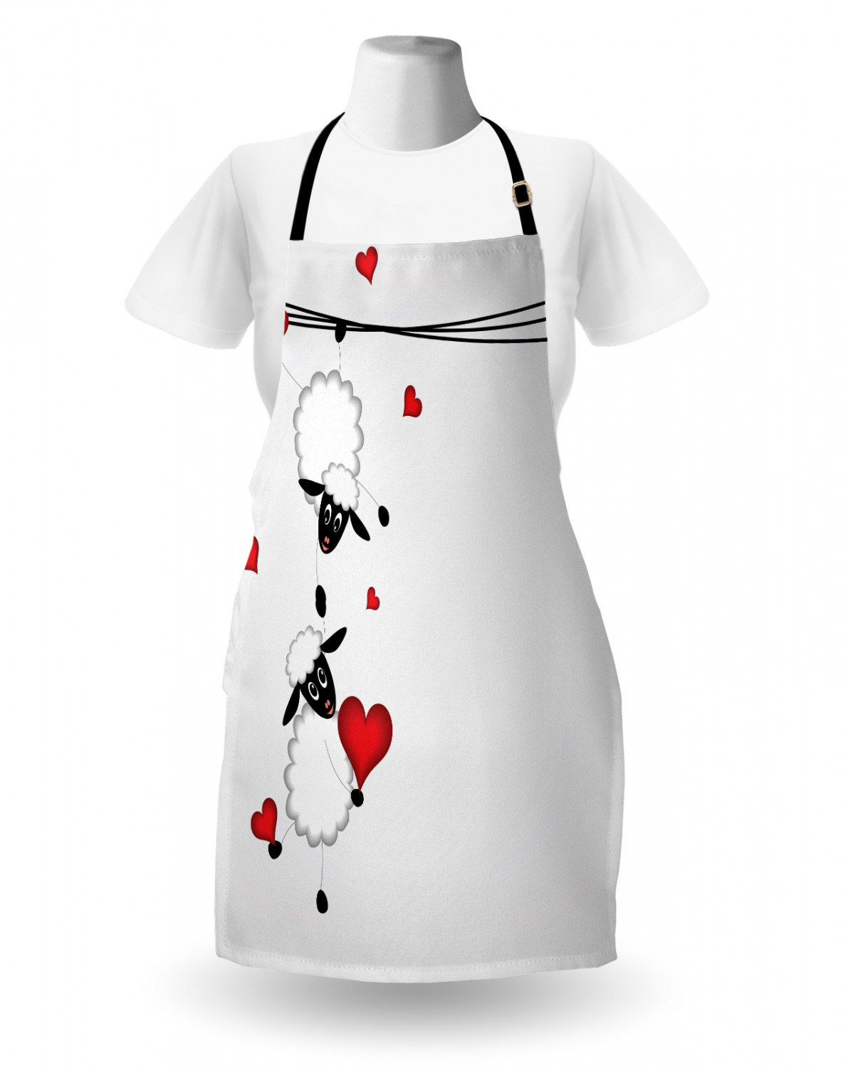 Funny Animal Apron Unisex Kitchen Bib with Adjustable Neck Cooking Baking