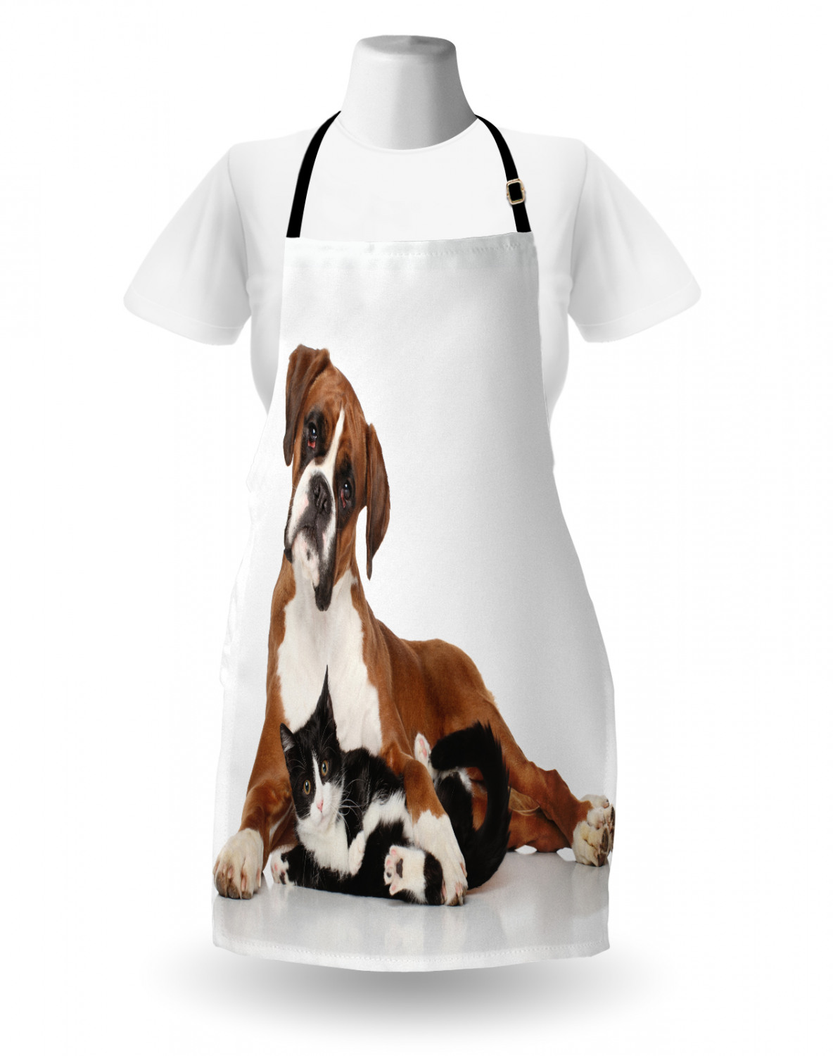 Funny Animal Apron Unisex Kitchen Bib with Adjustable Neck Cooking Baking