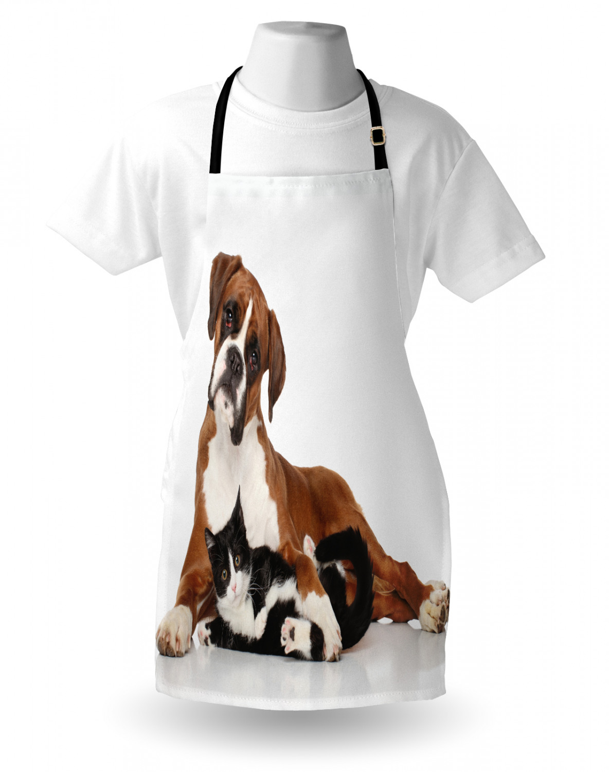 Funny Animal Apron Unisex Kitchen Bib with Adjustable Neck Cooking Baking