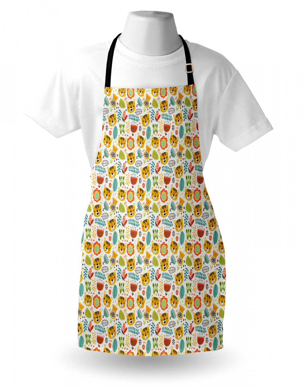 Ambesonne Indoor Use Apron Bib Adjustable Neck Strap for Gardening and Cooking