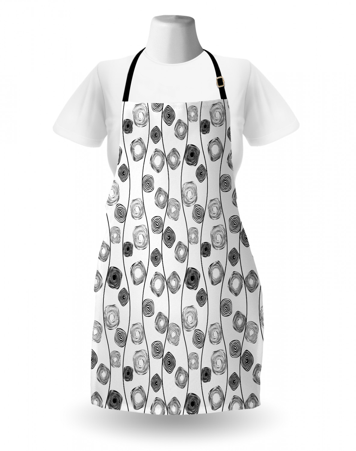 Ambesonne Apron Adjustable Black Strap for Gardening Cooking Standard Size - Picture 89 of 105