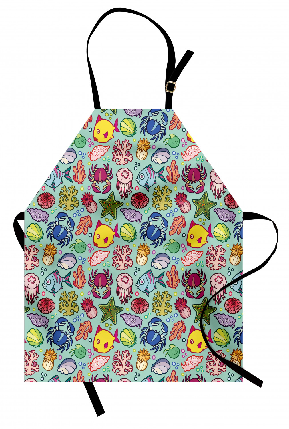 Ambesonne Apron Adjustable Black Strap for Gardening Cooking Standard Size - Picture 19 of 105