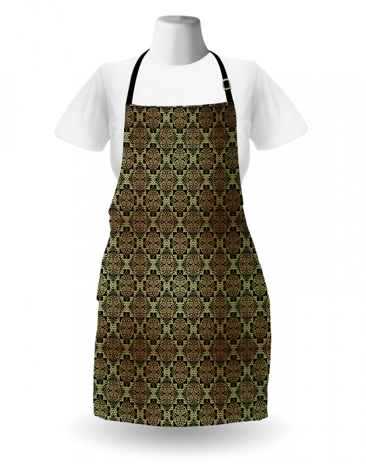 Ambesonne Apron Bib Adjustable Neck Strap for Gardening Cooking Indoor Use