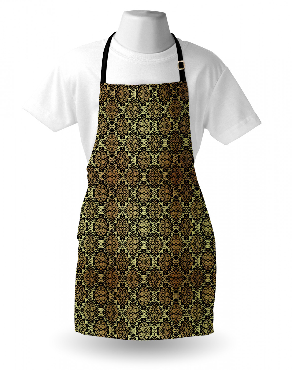 Ambesonne Apron Bib Adjustable Neck Strap for Gardening Cooking Indoor Use