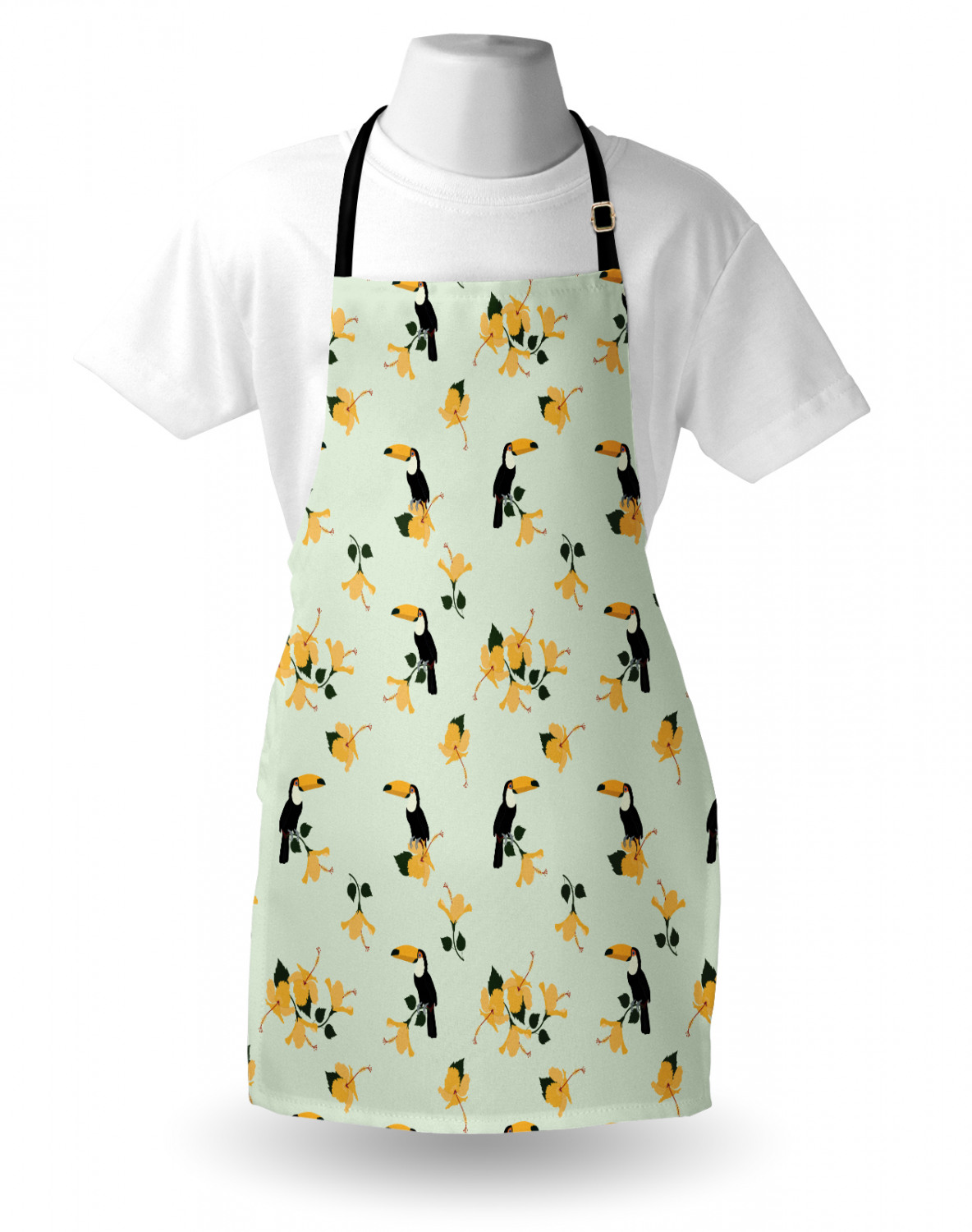 Ambesonne Apron Bib Adjustable Neck Strap for Gardening Cooking Indoor Use