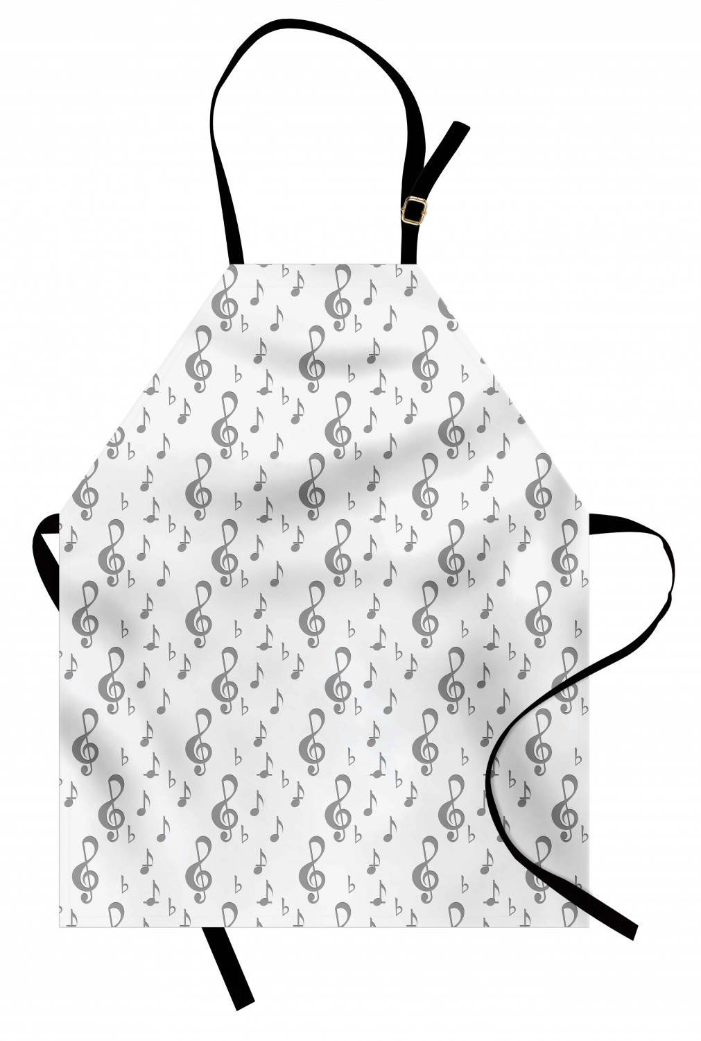 Apron Bib Adjustable Black Strap for Gardening Cooking Standard Size Ambesonne