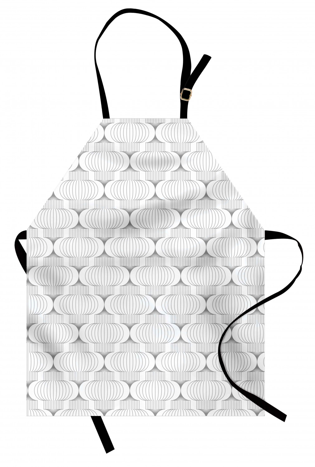 Apron Bib Adjustable Black Strap for Gardening Cooking Standard Size Ambesonne