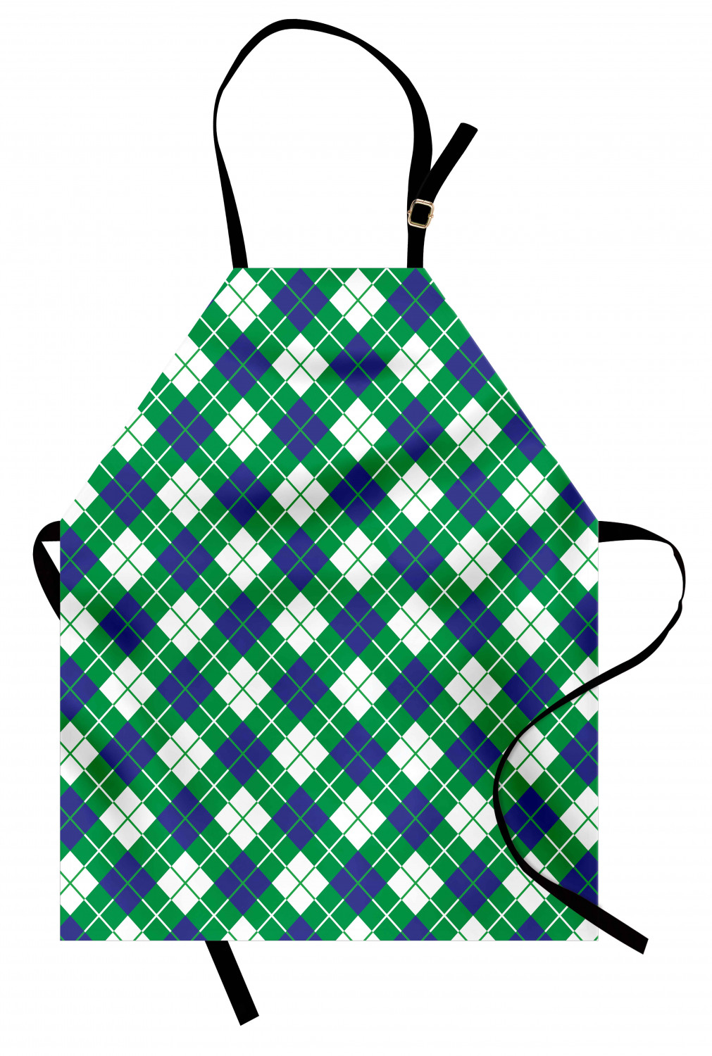 Apron Bib Adjustable Black Strap for Gardening Cooking Standard Size Ambesonne