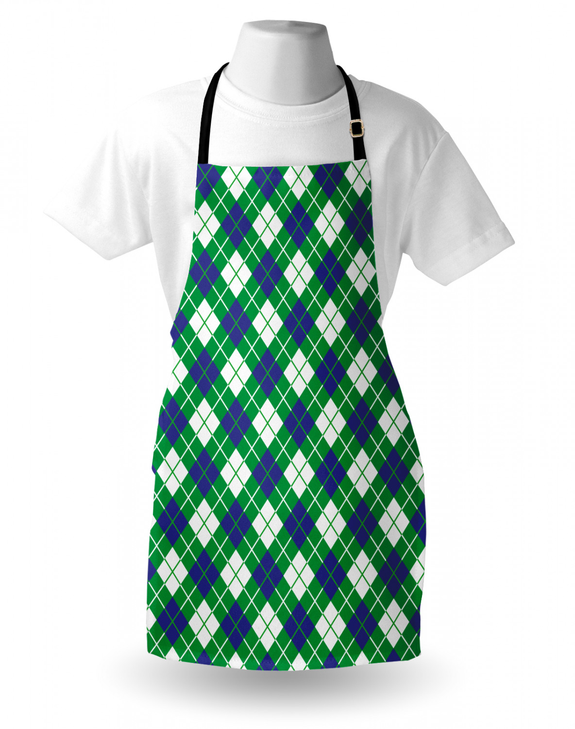 Apron Bib Adjustable Black Strap for Gardening Cooking Standard Size Ambesonne