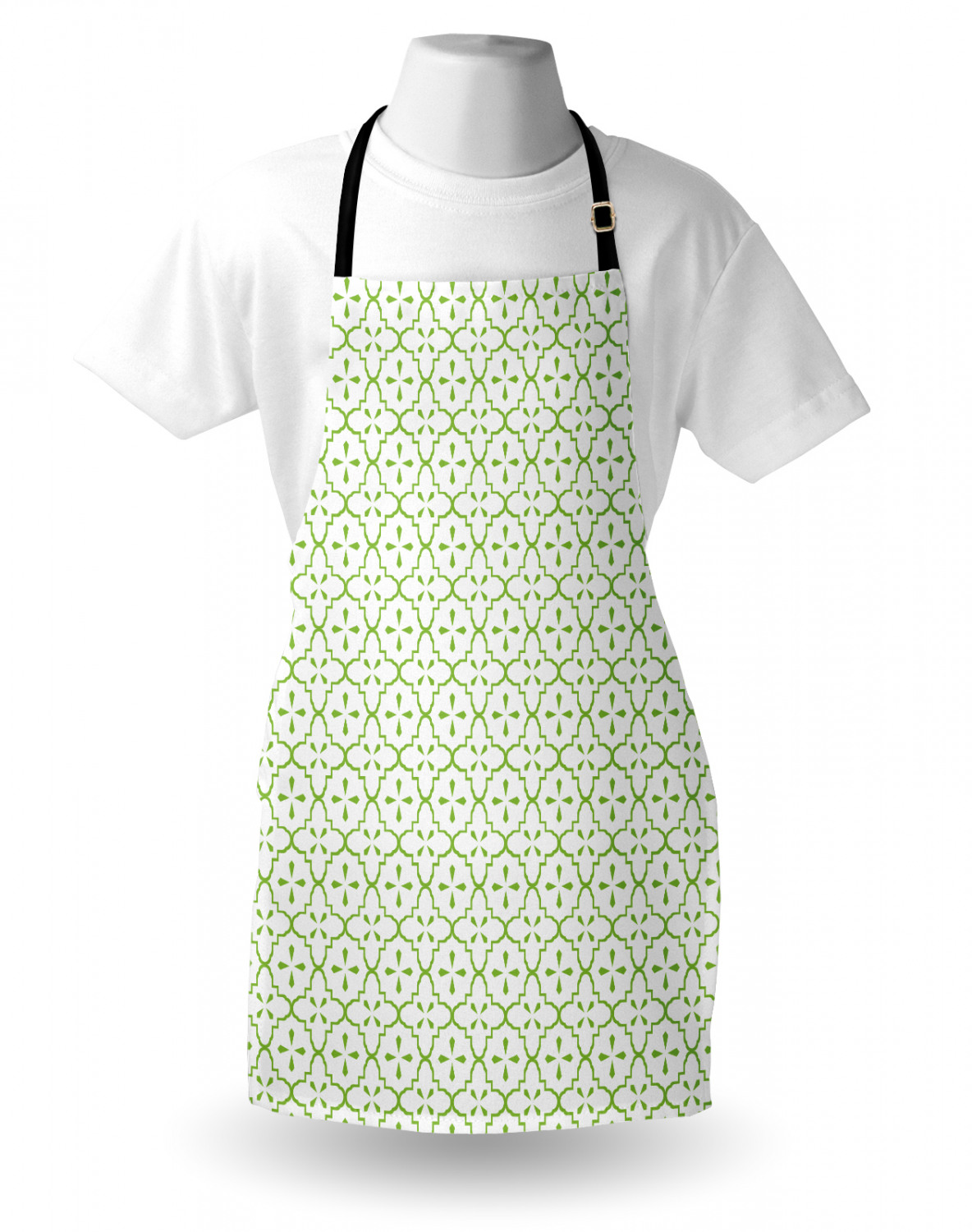 Apron Bib Adjustable Black Strap for Gardening Cooking Standard Size Ambesonne