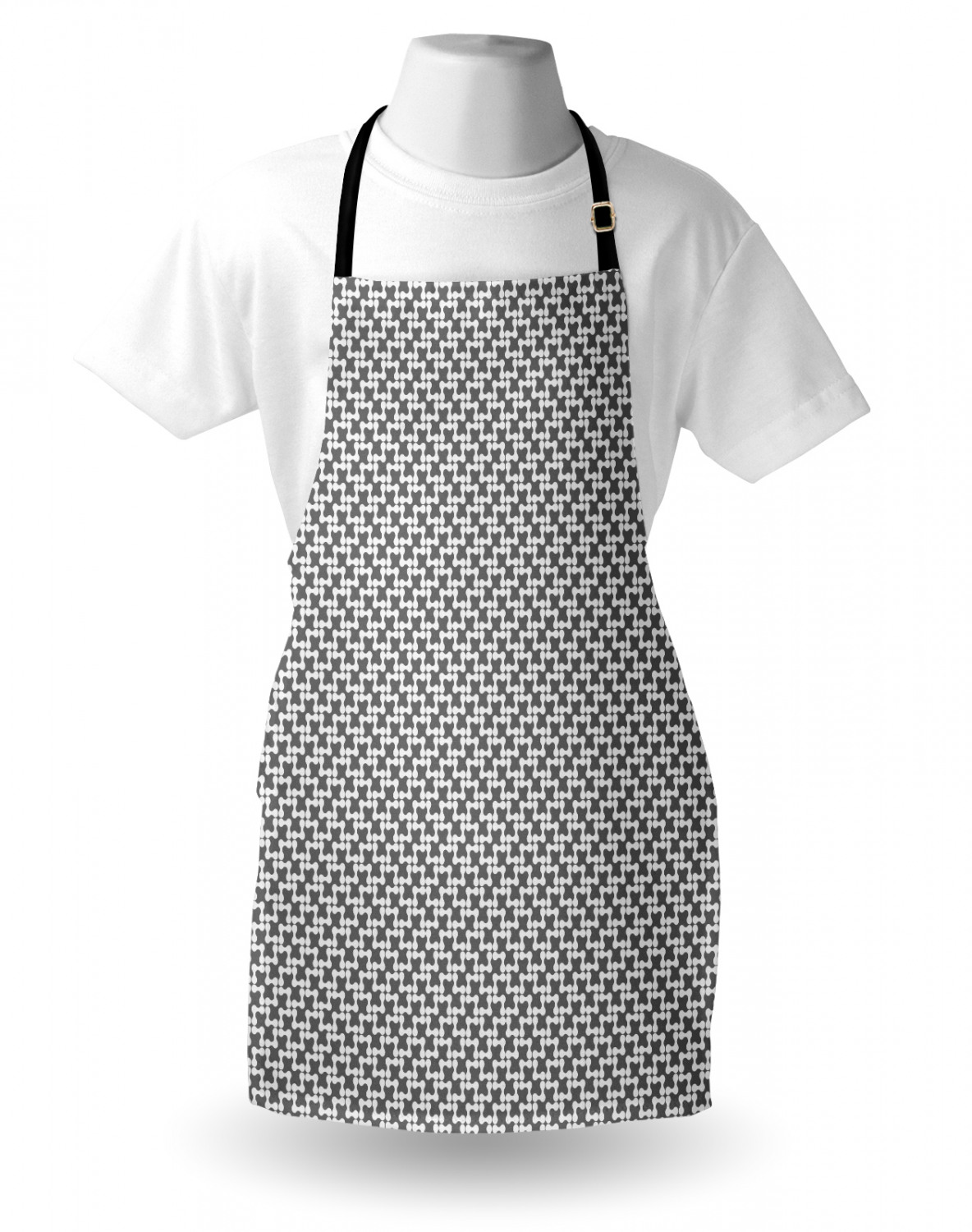 Apron Bib Adjustable Black Strap for Gardening Cooking Standard Size Ambesonne