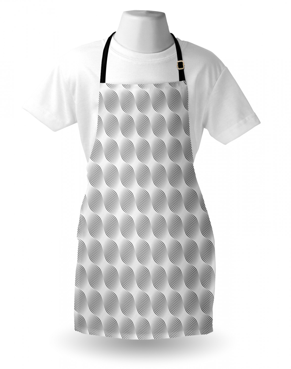 Apron Bib Adjustable Black Strap for Gardening Cooking Standard Size Ambesonne