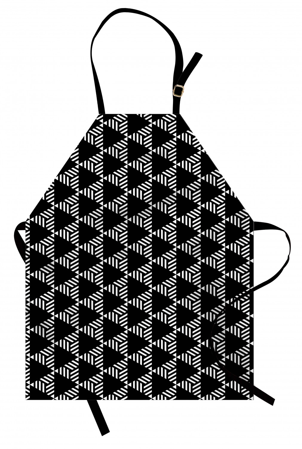 Apron Bib Adjustable Black Strap for Gardening Cooking Standard Size Ambesonne