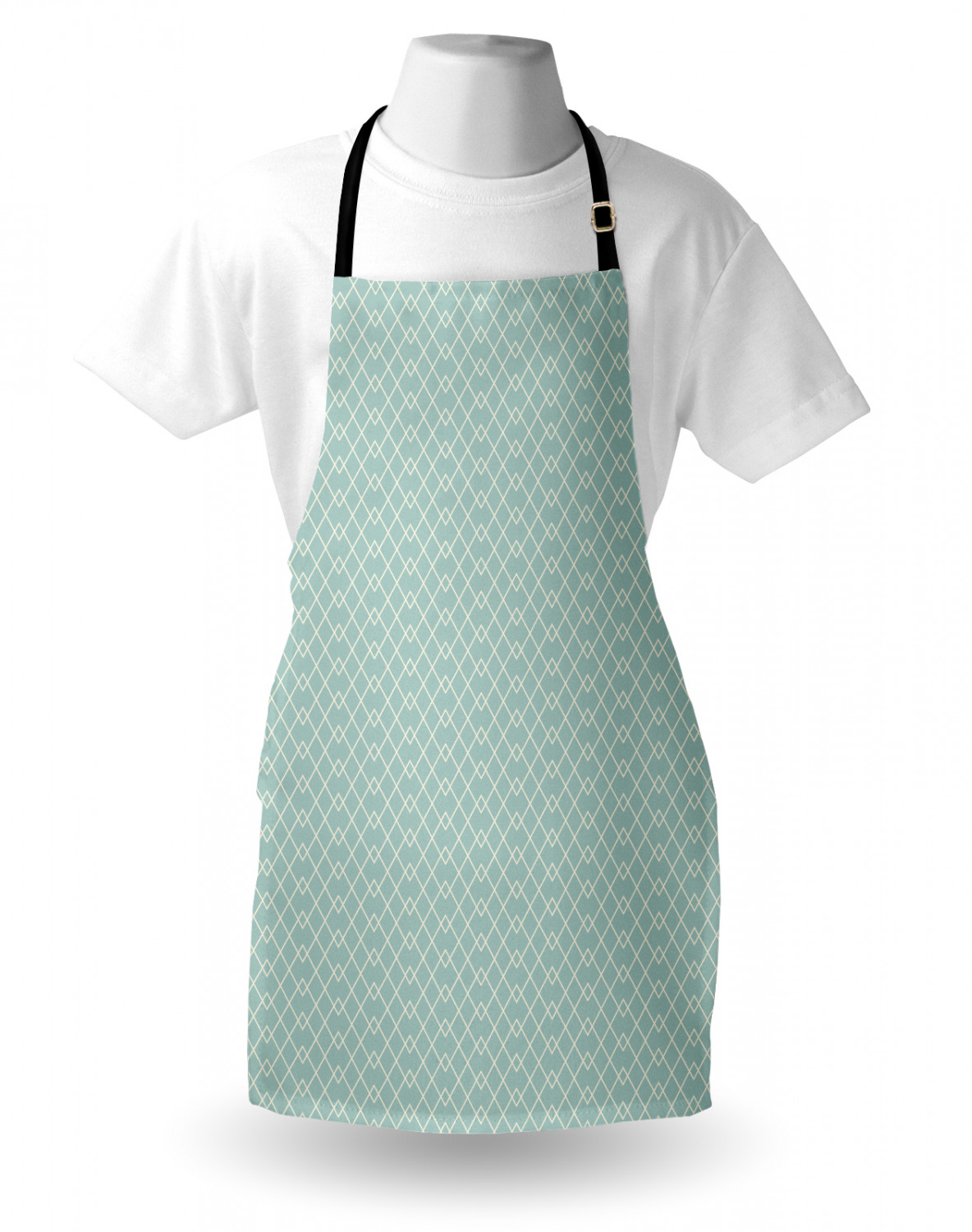 Apron Bib Adjustable Black Strap for Gardening Cooking Standard Size Ambesonne