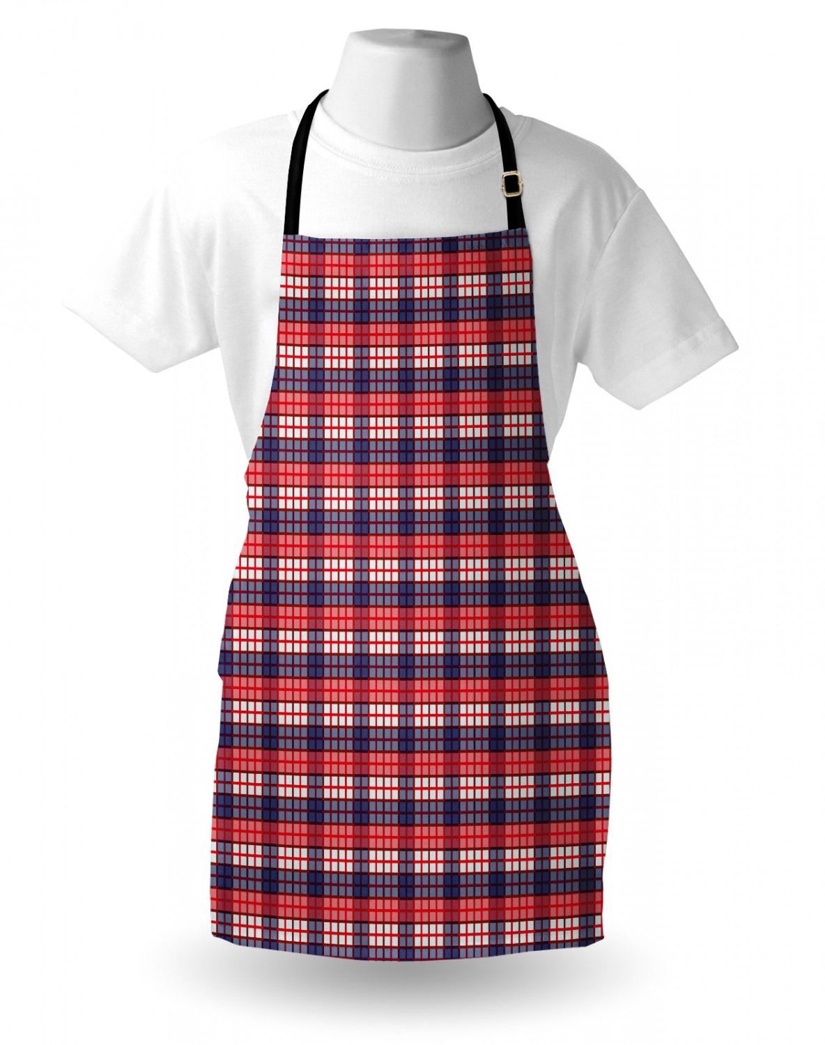 Apron Bib Adjustable Black Strap for Gardening Cooking Standard Size Ambesonne